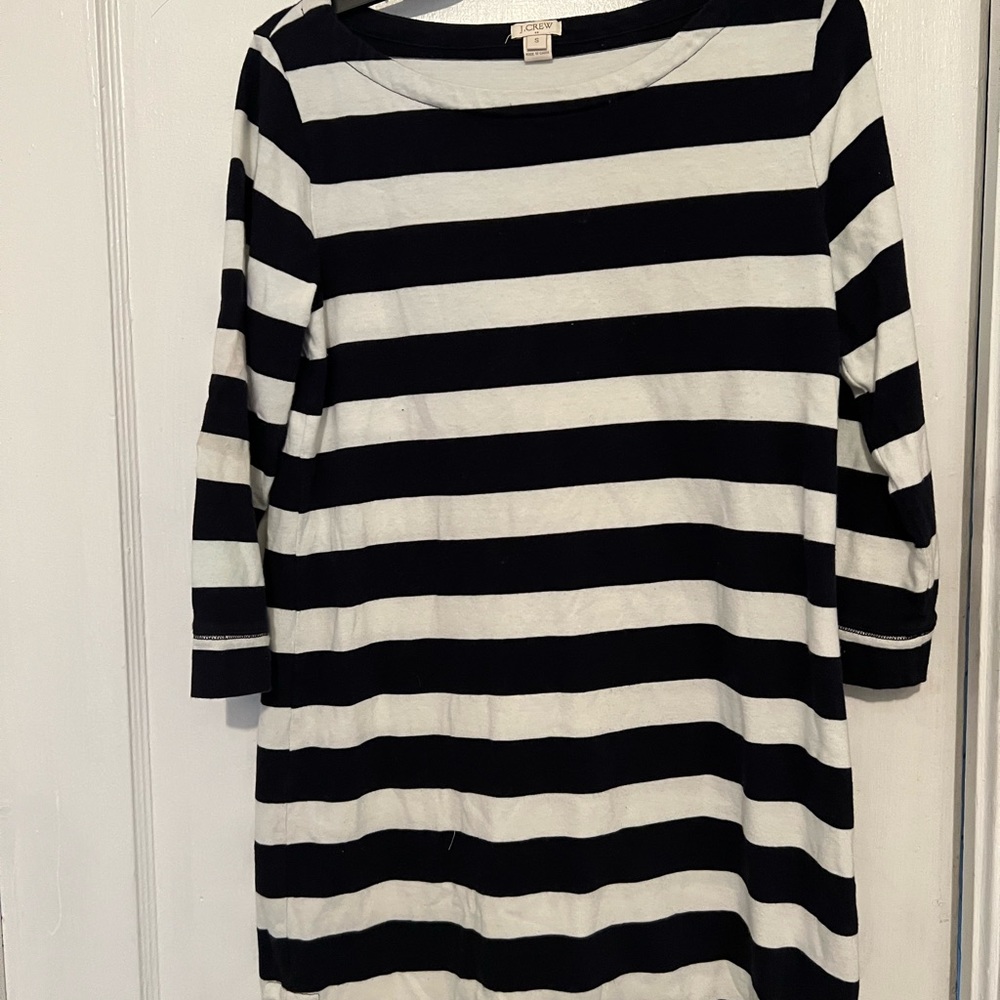 J.Crew blue and white striped t shirt Dress